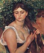 Pierre Renoir The Braid(suzanne Vdaladon) oil painting on canvas